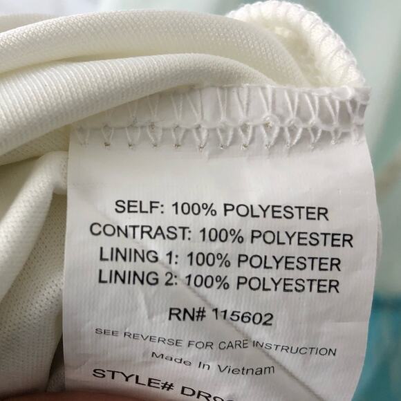 LUSH Paisley Turquoise Ivory Sleeveless Keyhole Open Back Mini Dress Size Small - Picture 7 of 8